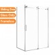 1170*870*1950mm Chrome Frameless Shower Door & Return Panel