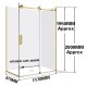 1170*870*1950mm Brushed Gold Frameless Sliding Door Rectangle Shower Box 1170*870*1950mm Brushed Gold Frameless Sliding Door Rectangle Shower Box