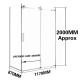 1170*870*2000mm Chrome Frameless Shower Door & Return Panel 1170*870*2000mm Chrome Frameless Shower Door & Return Panel