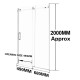 1170*2000mm Chrome Frameless Shower Door Only 1170*2000mm Chrome Frameless Shower Door Only