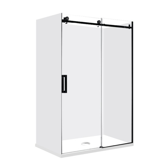 1170*870*1950mm 3 Sides Black Frameless Sliding Door Rectangle Shower Box 1170*870*1950mm 3 Sides Black Frameless Sliding Door Rectangle Shower Box