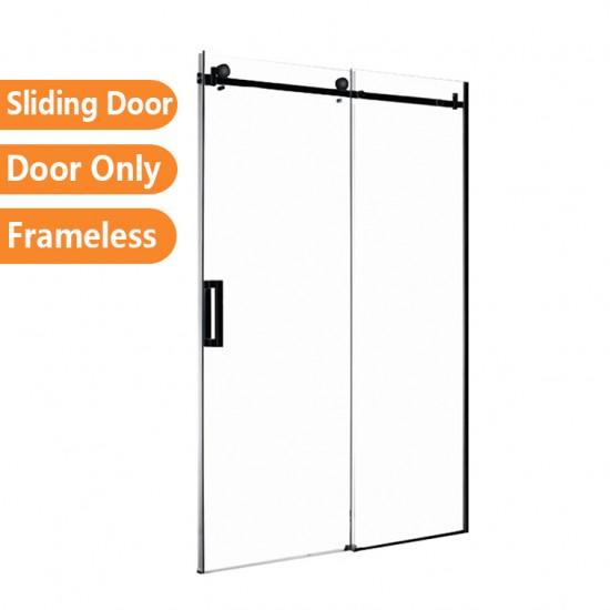 1170*1950mm Black Frameless Shower Door Only