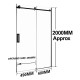 1170*2000mm Black Frameless Shower Door Only 1170*2000mm Black Frameless Shower Door Only