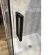 1170*870*1950mm Black Frameless Shower Door & Return Panel