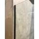 1170*870*1950mm Black Frameless Shower Door & Return Panel