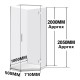 1000*1000*2000mm Chrome Frameless Diamond Shower Box