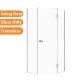 1000*1000*1950mm Chrome Frameless Diamond Shower Door & Return Panel