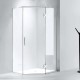 900*900*1950mm Chrome Frameless Diamond Shower Door & Return Panel