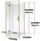 1000*1000*1950mm Brushed Gold Frameless Swing Door Square Shower Box 1000*1000*1950mm Brushed Gold Frameless Swing Door Square Shower Box