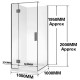 1000*1000*1950mm Gunmetal Grey Frameless Swing Door Square Shower Box 1000*1000*1950mm Gunmetal Grey Frameless Swing Door Square Shower Box