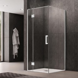 1000*1000*1950mm Chrome Frameless Shower Door & Return Panel 1000*1000*1950mm Chrome Frameless Shower Door & Return Panel