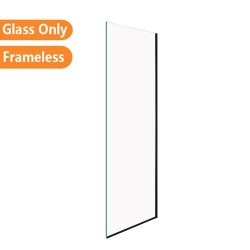 960*1950mm Black Walk In Frameless Shower Glass With 2 Channels 960*1950mm Black Walk In Frameless Shower Glass With 2 Channels