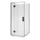 1000*1000*1950mm Black Frameless Swing Door Square Shower Box