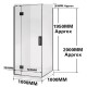 1000*1000*2000mm Black Frameless Swing Door Square Shower Box