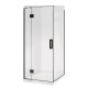 1000*1000*2000mm Black Frameless Swing Door Square Shower Box