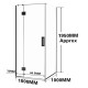 1000*1000*1950mm Black Frameless Shower Door & Return Panel