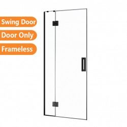 1000*1950mm Black Frameless Shower Door Only 1000*1950mm Black Frameless Shower Door Only