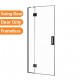 1000*1950mm Black Frameless Shower Door Only