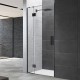 900*1950mm Black Frameless Shower Door Only