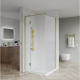 900*900*1950mm Brushed Gold Frameless Swing Door Square Shower Box 900*900*1950mm Brushed Gold Frameless Swing Door Square Shower Box