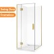 900*900*1950mm Brushed Gold Frameless Swing Door Square Shower Box 900*900*1950mm Brushed Gold Frameless Swing Door Square Shower Box