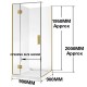 900*900*1950mm Brushed Gold Frameless Swing Door Square Shower Box 900*900*1950mm Brushed Gold Frameless Swing Door Square Shower Box