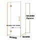 900*900*1950mm Brushed Gold Frameless Shower Door & Return Panel 900*900*1950mm Brushed Gold Frameless Shower Door & Return Panel