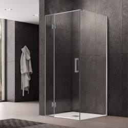 1000*1000*1950mm Gunmetal Grey Frameless Shower Door & Return Panel 1000*1000*1950mm Gunmetal Grey Frameless Shower Door & Return Panel