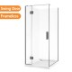 900*900*1950mm Gunmetal Grey Frameless Swing Door Square Shower Box 900*900*1950mm Gunmetal Grey Frameless Swing Door Square Shower Box