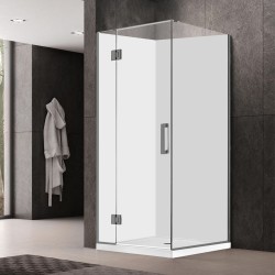 900*900*1950mm Gunmetal Grey Frameless Swing Door Square Shower Box 900*900*1950mm Gunmetal Grey Frameless Swing Door Square Shower Box