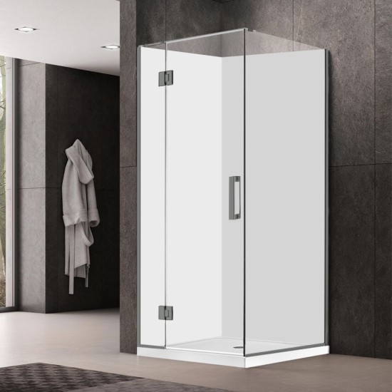 900*900*1950mm Gunmetal Grey Frameless Swing Door Square Shower Box 900*900*1950mm Gunmetal Grey Frameless Swing Door Square Shower Box