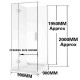 900*900*1950mm Chrome Frameless Swing Door Square Shower Box 900*900*1950mm Chrome Frameless Swing Door Square Shower Box