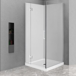 900*900*1950mm Chrome Frameless Swing Door Square Shower Box 900*900*1950mm Chrome Frameless Swing Door Square Shower Box