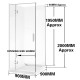 900*900*1950mm Chrome Frameless Swing Door Square Shower Box