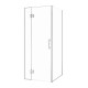 900*900*1950mm Chrome Frameless Shower Door & Return Panel