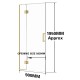 900*1950mm Brushed Gold Frameless Shower Door Only 900*1950mm Brushed Gold Frameless Shower Door Only