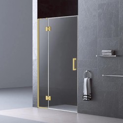 1000*1950mm Brushed Gold Frameless Shower Door Only 1000*1950mm Brushed Gold Frameless Shower Door Only