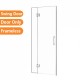 900*1950mm Chrome Frameless Shower Door Only