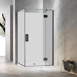 900*900*1950mm Black Frameless Swing Door Square Shower Box 900*900*1950mm Black Frameless Swing Door Square Shower Box