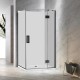 900*900*1950mm Black Frameless Swing Door Square Shower Box