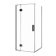 900*900*1950mm Black Frameless Shower Door & Return Panel