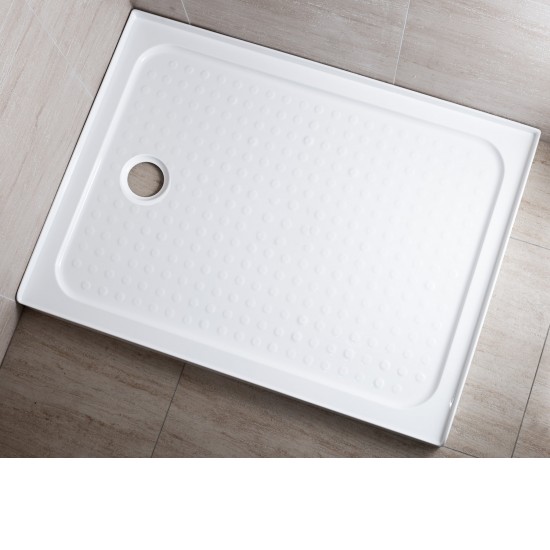 900x750mm Rectangle Shower Tray Center/Size Waste