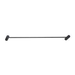 Diamora Luxury Knurled Black Single Towel Rack Rail 600mm Diamora Luxury Knurled Black Single Towel Rack Rail 600mm