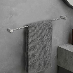 Diamora Luxury Knurled Brushed Nickel Single Towel Rack Rail 600mm Diamora Luxury Knurled Brushed Nickel Single Towel Rack Rail 600mm