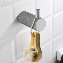 Diamora Luxury Knurled Robe Hook Brushed Nickel Stainless Steel 304 Diamora Luxury Knurled Robe Hook Brushed Nickel Stainless Steel 304