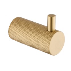 Diamora Luxury Knurled Robe Hook Brushed Yellow Gold Stainless Steel 304 Diamora Luxury Knurled Robe Hook Brushed Yellow Gold Stainless Steel 304