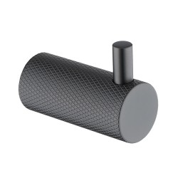 Diamora Luxury Knurled Robe Hook Gunmetal Grey Stainless Steel 304 Diamora Luxury Knurled Robe Hook Gunmetal Grey Stainless Steel 304