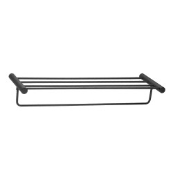 Diamora Luxury Knurled Black Towel Rack With Hanging Rail Bath Towel Shelf Storage Diamora Luxury Knurled Black Towel Rack With Hanging Rail Bath Towel Shelf Storage
