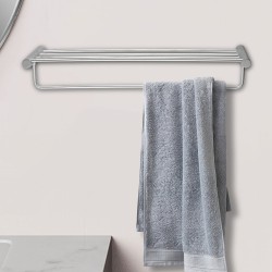 Diamora Luxury Knurled Brushed Nickel Towel Rack With Hanging Rail Bath Towel Shelf Storage Diamora Luxury Knurled Brushed Nickel Towel Rack With Hanging Rail Bath Towel Shelf Storage