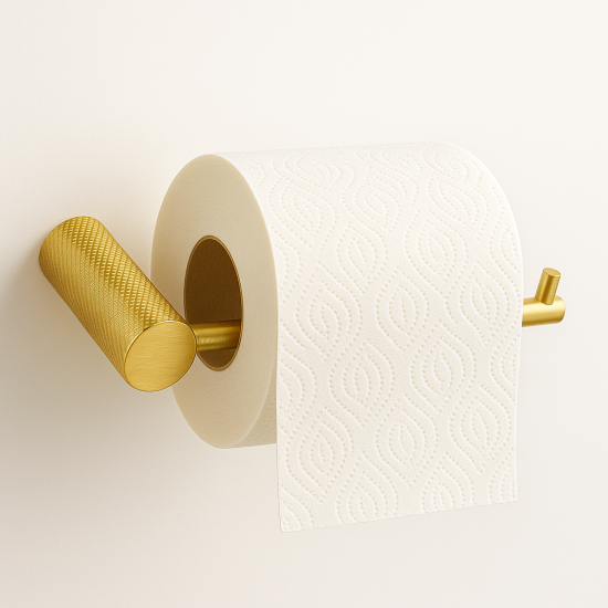Diamora Luxury Knurled Bathroom Toilet Paper Hook Roll Tissue Holder Round Stainless Steel Brushed Yellow Gold Diamora Luxury Knurled Bathroom Toilet Paper Hook Roll Tissue Holder Round Stainless Steel Brushed Yellow Gold